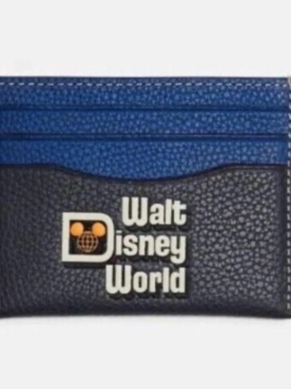 New Coach Blue & Black Card Holder with Logo
